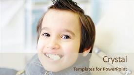  Presentation with dentist - Audience pleasing theme consisting of painful gums - kid visiting dentist office backdrop and a soft green colored foreground