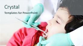  Presentation with dentist - Colorful slide deck enhanced with ganden sumtsenling monastery the little backdrop and a coral colored foreground.