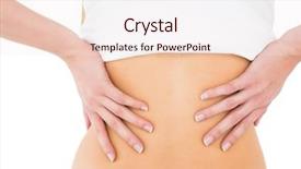  Presentation with back pain - Presentation theme enhanced with painful hip - close-up mid section background and a  colored foreground