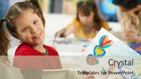  Presentation with elementary - Theme enhanced with paining to camera in art background and a soft green colored foreground