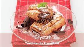  Presentation with chocolat atfp - Theme consisting of pains-au-chocolat background and a coral colored foreground