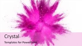  Presentation with paint powder - Amazing PPT layouts having paint - colored powder explosion isolated backdrop and a lilac colored foreground