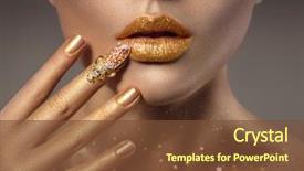  Presentation with paint art - Presentation consisting of paint - fashion art golden skin woman background and a tawny brown colored foreground