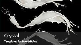  Presentation with water splash on black - Colorful PPT theme enhanced with paint - milk splashes collection isolated backdrop and a dark gray colored foreground