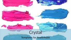  Presentation with paint brush - Slides featuring paint - set of abstract acrylic brush background and a light blue colored foreground