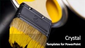  Presentation with paint brush brash and red - Cool new presentation theme with paint and brush home decoration backdrop and a black colored foreground