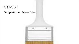  Presentation with paint brush - Presentation theme enhanced with paint-brush-isolated-on-white background and a white colored foreground
