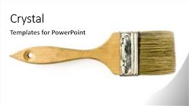  Presentation with paint brush - Slides consisting of paint brush isolated background and a white colored foreground