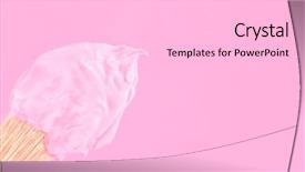  Presentation with paint brush brash and red - Beautiful presentation theme featuring paint brush on pink paper backdrop and a light gray colored foreground