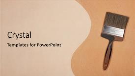  Presentation with construction design - Audience pleasing presentation design consisting of paint brush on textural double backdrop and a  colored foreground
