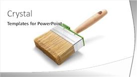  Presentation with paint brush - Presentation design having paint-brush-on-white-background background and a white colored foreground