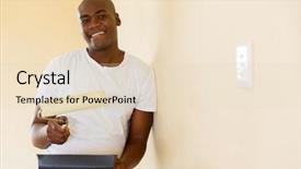  Presentation with motherhood and african american - Cool new theme with paint brush roller - handsome african american man painting backdrop and a lemonade colored foreground