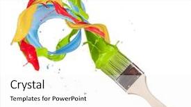  Presentation with paint brush - Theme consisting of  background and a  colored foreground