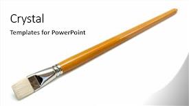  Presentation with paint brush - Audience pleasing theme consisting of paint brush backdrop and a white colored foreground
