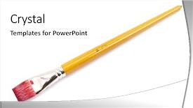  Presentation with paint brush - Presentation theme enhanced with paint brush background and a white colored foreground