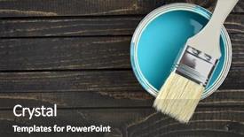  Presentation with paint bucket - Audience pleasing presentation consisting of paint bucket and brush backdrop and a  colored foreground