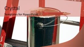  Presentation with paint bucket - Amazing theme having paint bucket with paint on a ladder backdrop and a red colored foreground