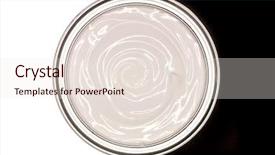  Presentation with paint - PPT layouts enhanced with paint can on black background and a sky blue colored foreground