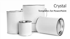  Presentation with paint - Theme consisting of paint cans isolated on white background and a white colored foreground