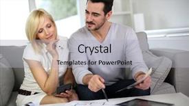  Presentation with new home - Audience pleasing theme consisting of paint colors for new home backdrop and a light gray colored foreground