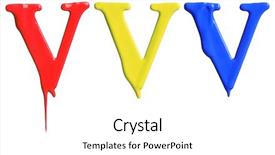 Presentation with dripping paint - Amazing PPT layouts having red yellow and blue backdrop and a white colored foreground