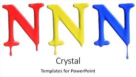  Presentation with dripping paint - Colorful PPT theme enhanced with paint dripping alphabet with 3 different variations in red yellow and blue backdrop and a cream colored foreground