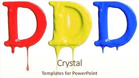  Presentation with dripping paint - Beautiful slide deck featuring paint dripping alphabet with 3 backdrop and a cream colored foreground