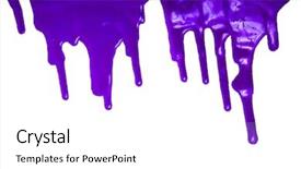  Presentation with dripping paint - Slide deck consisting of paint dripping isolated on white background and a white colored foreground