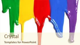  Presentation with dripping paint - Beautiful presentation featuring paint dripping backdrop and a cream colored foreground