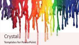  Presentation with dripping paint - Presentation design having paint dripping background and a lemonade colored foreground