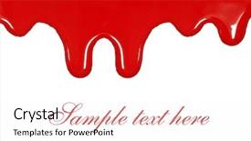  Presentation with dripping blood - Slide deck with paint dropping - dripping blood background and a sky blue colored foreground