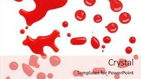  Presentation with enamel - Presentation theme enhanced with paint dropping - red blood like nail polish background and a lemonade colored foreground