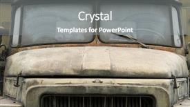  Presentation with truck - Audience pleasing PPT layouts consisting of paint falling down - detail of an old dirty backdrop and a gray colored foreground