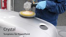  Presentation with paint industry - Slides with paint industry - car repair background and a light gray colored foreground