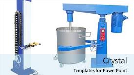  Presentation with paint industry - Beautiful PPT theme featuring paint industry - image of an industrial mixer backdrop and a light blue colored foreground