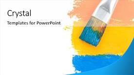  Presentation with oil rig in white and black - Amazing presentation having paint isolated on white background backdrop and a white colored foreground