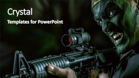  Presentation with rifles - Slide deck enhanced with paint looks through the scope background and a black colored foreground