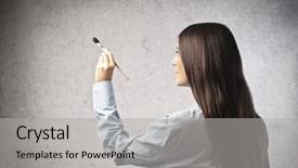  Presentation with wall paint - Presentation theme consisting of  background and a  colored foreground