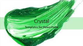  Presentation with paint brush - Colorful PPT theme enhanced with colour brush - paint over white backdrop and a seafoam green colored foreground