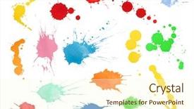  Presentation with paint - Theme consisting of paint pink - blots collection background and a cream colored foreground