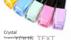  Presentation with acrylic nail application - Slide deck enhanced with paint pink - nail polish manicure colorful nail background and a white colored foreground