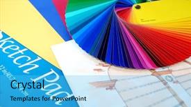  Presentation with paint industry - Amazing presentation design having paint printing industry - plan backdrop and a cyan colored foreground