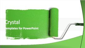  Presentation with stroke - Audience pleasing presentation theme consisting of paint roller leaving stroke backdrop and a shamrock green colored foreground