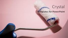  Presentation with paint roller - Beautiful theme featuring paint-roller-on-a-pink backdrop and a lemonade colored foreground