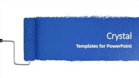  Presentation with stroke - Colorful presentation enhanced with paint roller with long blue backdrop and a teal colored foreground