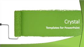  Presentation with stroke - Presentation theme enhanced with paint roller with long green background and a seafoam green colored foreground