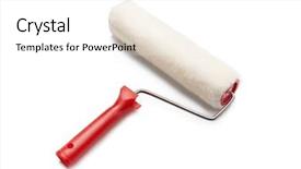  Presentation with paint roller - Beautiful theme featuring paint roller backdrop and a white colored foreground