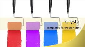  Presentation with paint - Audience pleasing theme consisting of paint-rollers-with-four-different backdrop and a blonde colored foreground