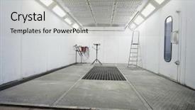  Presentation with painting - Audience pleasing PPT layouts consisting of paint shop industry - interior of an empty painting backdrop and a light gray colored foreground