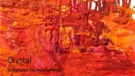  Presentation with crayon - Beautiful PPT theme featuring melted dripping wax crayons art backdrop and a red colored foreground
